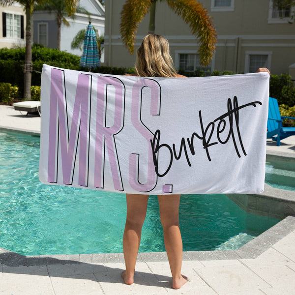 Personalized Mrs. Beach Towel