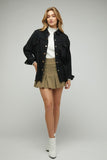 Sequin Long Sleeve Button Down Jacket