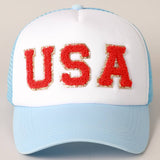 USA Chenille Patch Trucker Hat