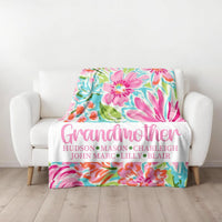 TROPICAL GARDEN PERSONALIZED MOTHER'S DAY BLANKET