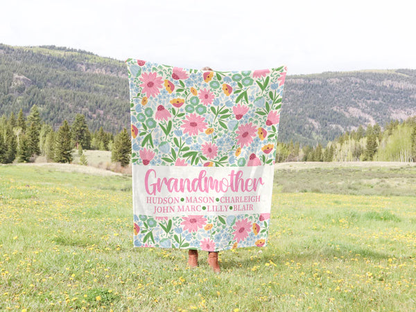 WILDFLOWER AT HEART PERSONALIZED MOTHER'S DAY BLANKET