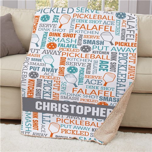 Personalized Pickleball Blanket