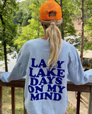 Lazy Lake Days On My Mind Corded Sweatshirt