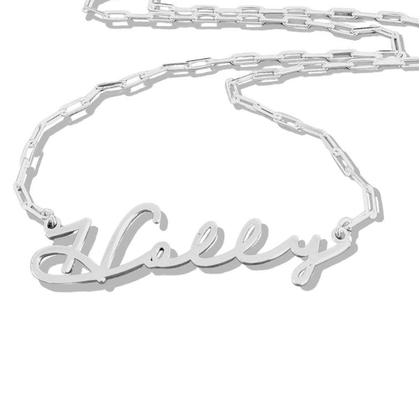 PaperClip Chain Signature Name Necklace