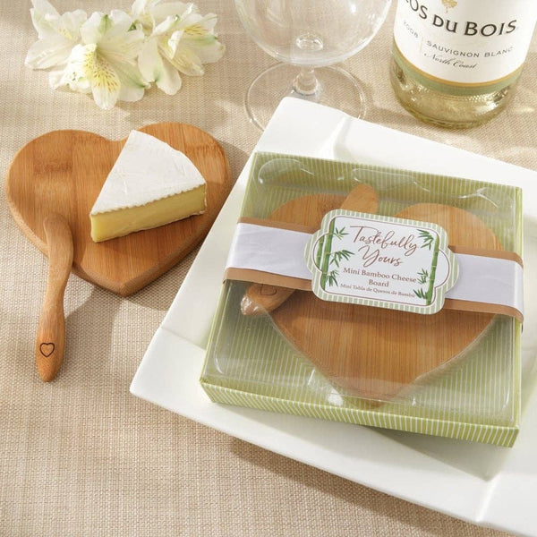 Tastefully Yours Heart Shaped Bamboo Cheese Board
