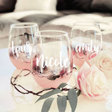 Personalized Stemless Glass - Rose Gold