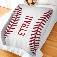 Personalized Baseball Sherpa Blanket