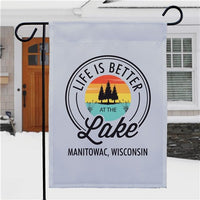 Personalized Life Is Better At The Lake Garden Flag