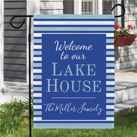 Personalized Welcome To Our Lakehouse Garden Flag