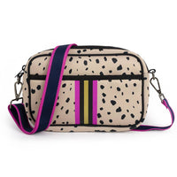 Pink Dalmatian Neoprene Crossbody Bag