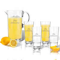 Entertaining Set: Tritan Pitcher and High Ball Glasses 16 oz (Set of 4) -PERSONALIZED