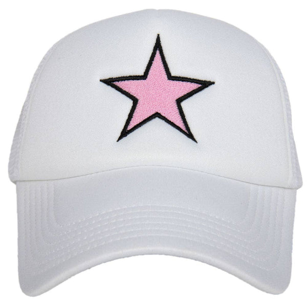 Pink Star Trucker Hat (White Foam)