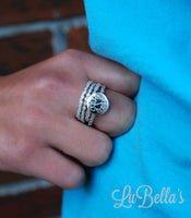 Engraved Sterling Silver Stacklable Ring