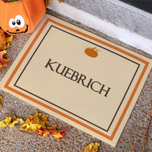 Personalized Fall Doormat-Pumpkin Doormat