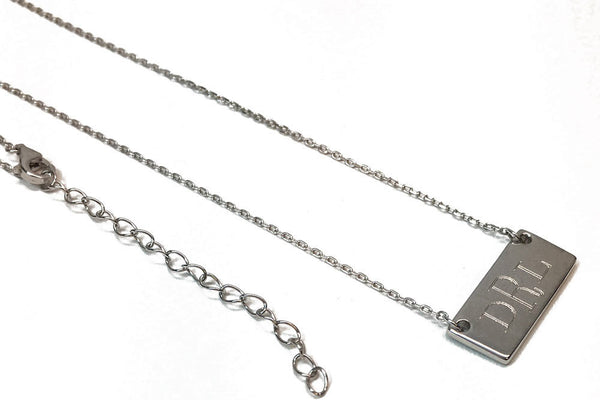 Small Monogram Bar Necklace