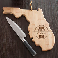 Personalized Home State Cutting Board-Engraved bamboo cutting board-Choose your State