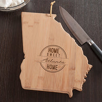 Personalized Home State Cutting Board-Engraved bamboo cutting board-Choose your State