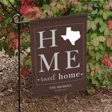 Personalized Home Sweet Home Welcome Garden Flag-Black or Brown-State Flag