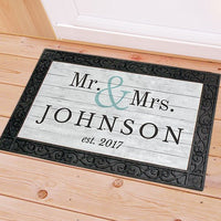 Personalized Couples Door Mat, Mr. and Mrs. doormat, front door mat, welcome mat