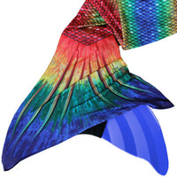 Mermaid Tail Seven Seas Rainbow Pattern-Swimmable Mermaid Tail