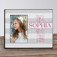 Personalized First Communion Cross Picture Frame-Personalized First Communion Frame
