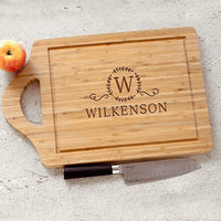 Engraved Large Family Bamboo Cutting Board