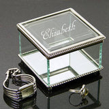 Engraved Glass Jewelry Box