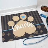 Personalized Pet Mat-Heart Footprint Design-Personalized Dog Mat-Personalized Cat Mat