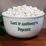Personalized Ceramic Bowl-Any Message Bowl-Custom Message Popcorn Bowl
