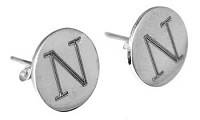 Sterling Silver Mongoram Earrings-Monogram Silver Studs-Engraved Silver Stud Earrings