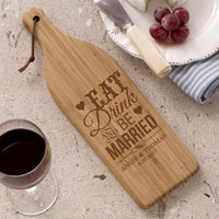 Personalized Wine shape Cutting Board