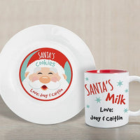 Personalized Cookies for Santa Plate and Mug Set