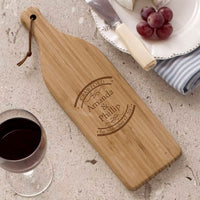 Engraved Established In Wine Bottle Cutting Board