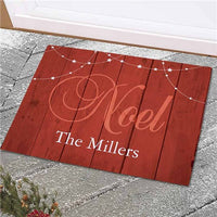 Personalized Noel Welcome Doormat-Winter Doormat-Faux Wood Doormat-Rustic Doormat-Christmas Doormat