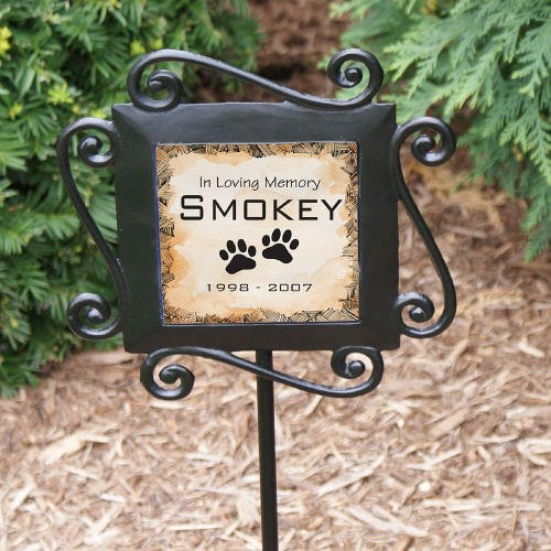Personalized Pet Sympathy Garden Stake-Pet Memorial Yard Stake