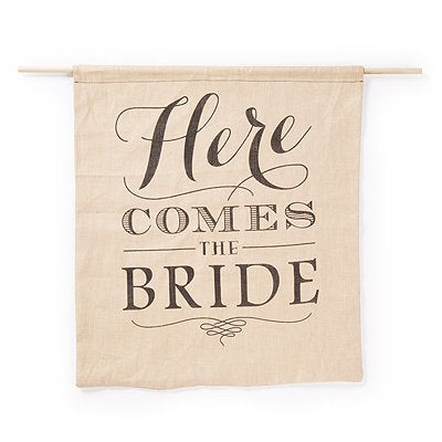 Rustic Here Comes the Bride Sign
