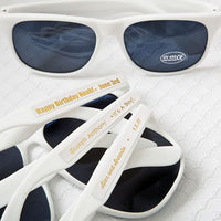 Personalized Metallic Sunglasses in white (Pack of 60)