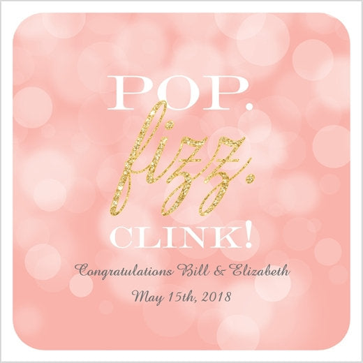 Pop Fizz Clink Coaster, Wedding Coasters, Celebration  Coasters, Party Decor