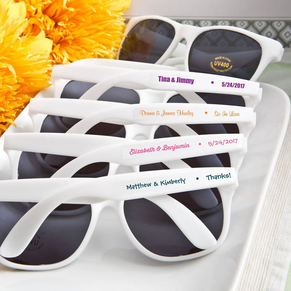 Personalized White Wedding Sunglasses (Pack of 50)