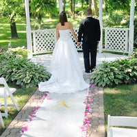 Personalized Gold Wedding Aisle Runner