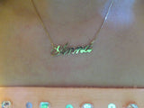 Cut Out Name Necklace Silver Gold or Rose Gold