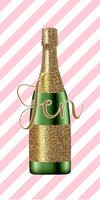 Personalized Champagne Beach Towel