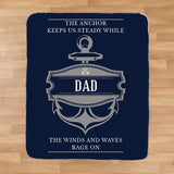 Personalized Anchor Sherpa Blanket