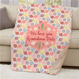 Personalized Floral Sherpa for Grandma