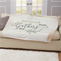 Personalized Gather Here Sherpa Throw