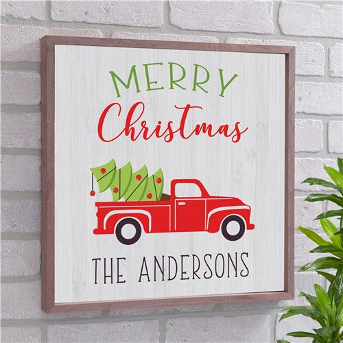 Personalized Merry Christmas Wood Wall Decor